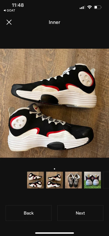 Nike Air Flight One Chicago Negro Blanco Rojo Talla 10.5 Tenis con Caja 538133-101 Foto 4 de 4