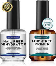 Nail Dehydrator & Primer Set Acid-Free Prep for Acrylic Gel Polish UV Gels