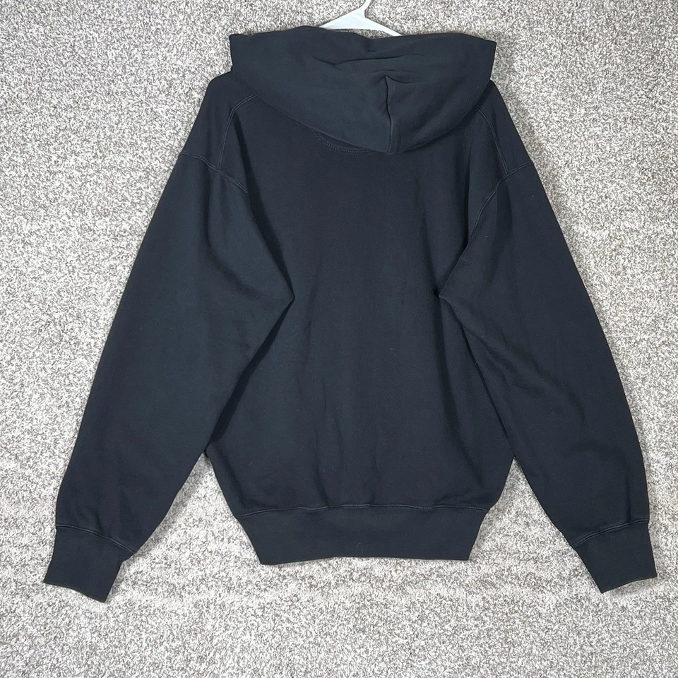 Толстовка с капюшоном мужская большая черная на молнии толстовка уличная повседневная для тренировок в тренажерном зале - Изображение 2 из 4