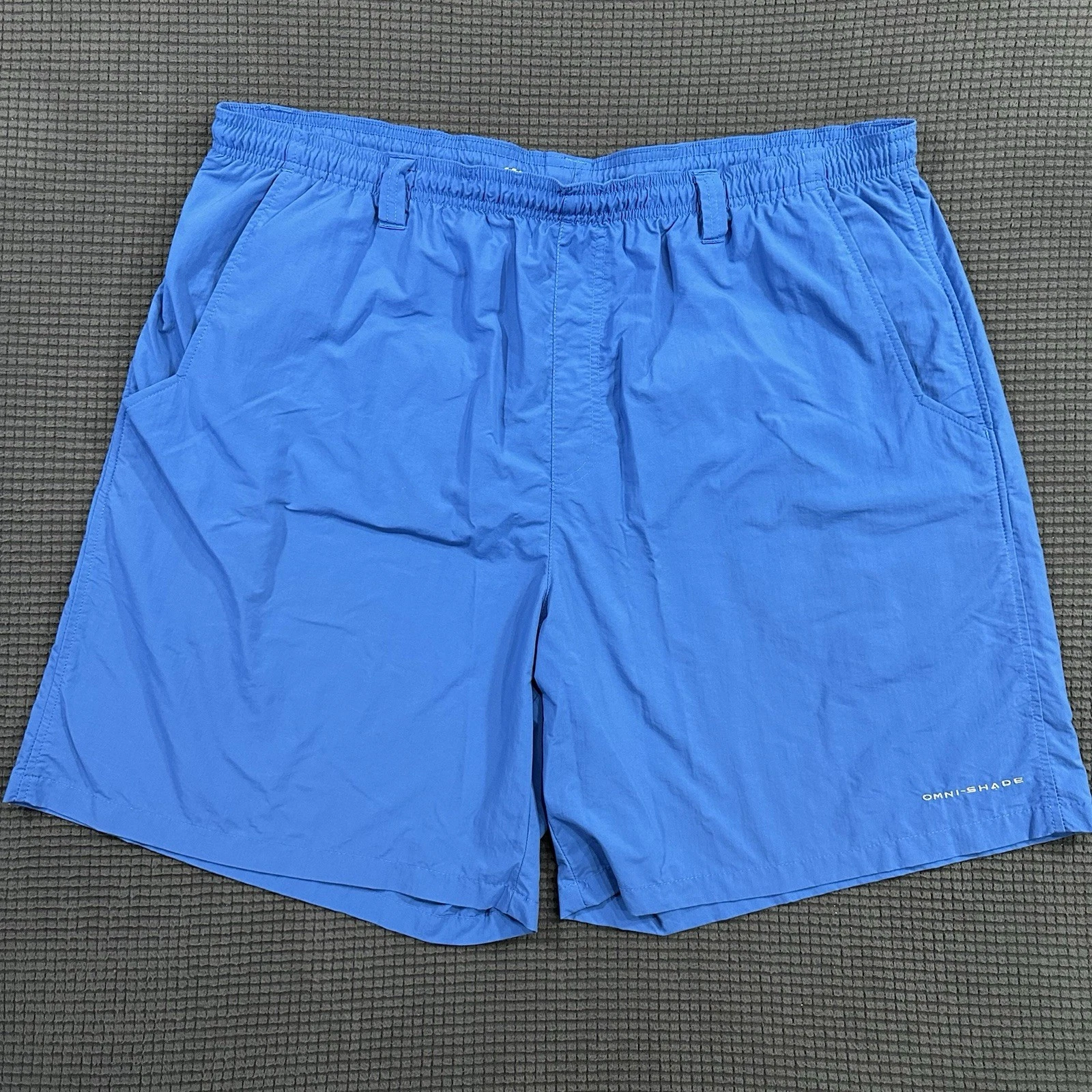 Columbia PFG Omni Shade Blue Fishing Shorts Mens XL Nylon