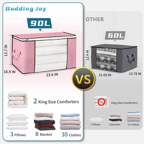 Large Anti Dust Clothes Storage Bag Quilt Blanket Storage Sort Home Organizer US - Bild 43 von 43
