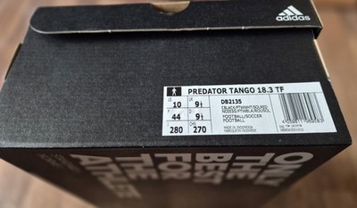 adidas Predator Tango 18.3 Fußballschuh, Größe 44 2/3, Hallenschuh