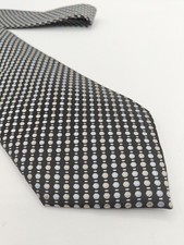      Versa Silk Tie 58x3.5 Black Geometric