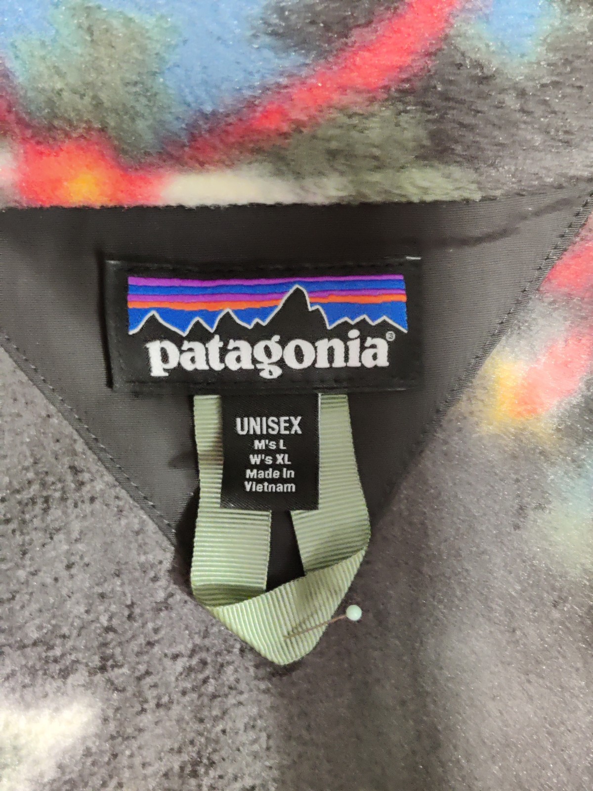 Patagonia Unisex Anorak Synchilla Fleece Forest Floor Men L Women XL Euc thumbnail 7