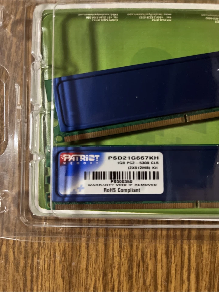 PATRIOT MEMORY 1GB PC2-5300 667MHz | 2x512 Modules - Image 2 of 3