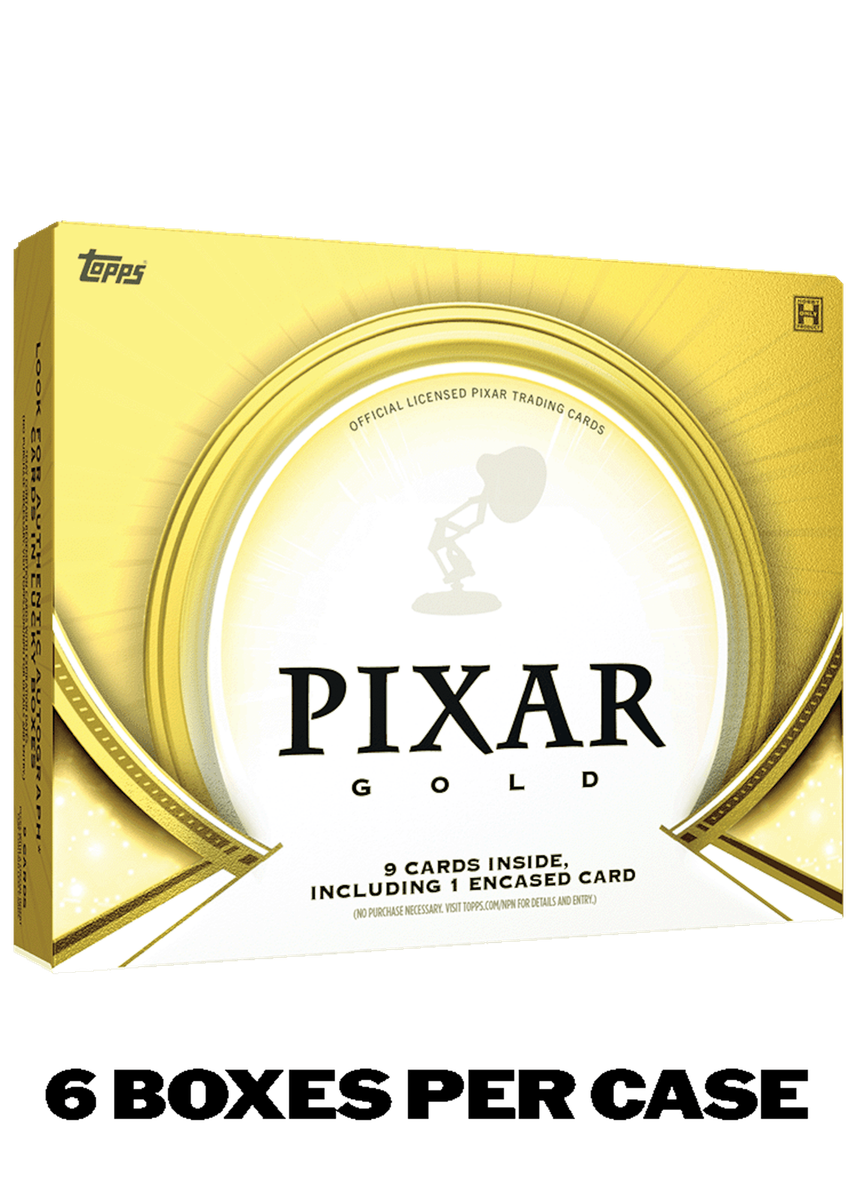 2025 TOPPS DISNEY PIXAR GOLD HOBBY 6-BOX CASE w/Chrome Brand New