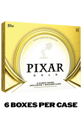 2025 TOPPS DISNEY PIXAR GOLD HOBBY 6-BOX CASE w/Chrome Brand New