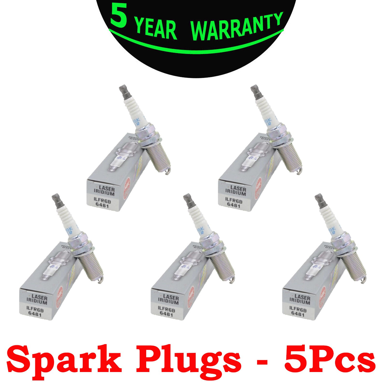 SET 5Pcs 6481 SPARK PLUGS ILFR6B /4212/ILFR6GE For Volvo C70 2006-2013