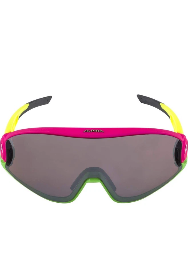 Alpina 5W1NG Lunettes de Soleil Verres Sport A8654-551 Rose Vert 80er - Photo 2/4