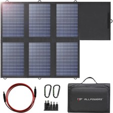 Monokristallines 60W Solarpanel mit USB-C für Wohnmobile und Camping