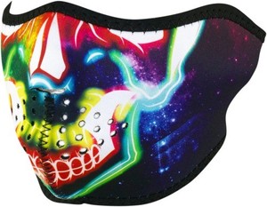 ZANheadgear Neon Skull Standard Neoprene Half Face Mask WNFM098H