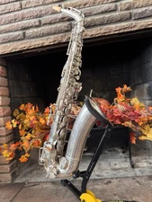 SILVER PLATED BUESCHER BIG B ALTO SAXOPHONE (#301XXX) WITH PROTEC CASE