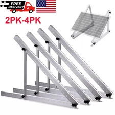 Solar Panel RV Tilt Mount Brackets Kit System Roof Flat Surface Adjustable Frame