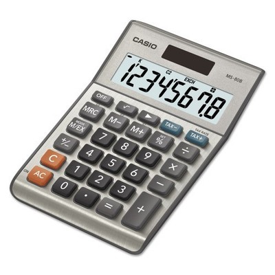 Casio MS-80B Standard Function Desktop Calculator with Large 8 Digit Display