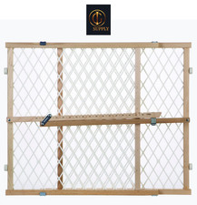 Toddleroo by North States - Diamond Mesh Wooden Baby Gate: Opening Is 26 To 42