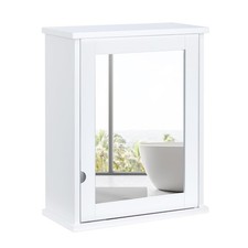 Medicine Cabinet with Mirror for Bathroom, Wall-Mounted White, 15.8" W x 19.8...