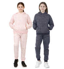 1-2PK Girls Tracksuits Set Hoodie and Jogging Bottoms Track Suits Sets for Girls