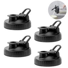 4PCS Regular Mouth Mason Jar Pour Spout Lids Airtight Flip Cap Leak Proof