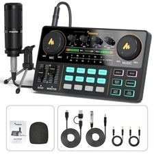 Podcast Equipment Bundle Audio Interface MaonoCaster Lite Live Streaming