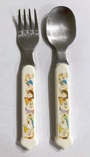 Vintage Disney Snow White & The Seven Dwarfs Fork Spoon Set Child's Kid Selandia