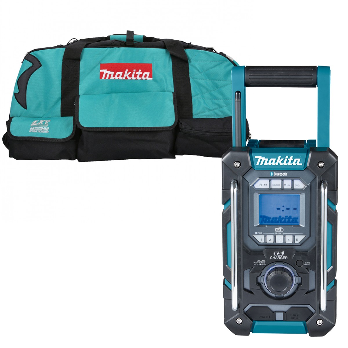 Makita Blue Dmr301 Dab+ Tooth Battery Charging Job Site Radio - Image 17