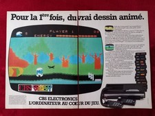 Vintage Werbung 1983 CBS ELECTRONICS Coleco Vision/Verso l'ALSACIENNE Kekse