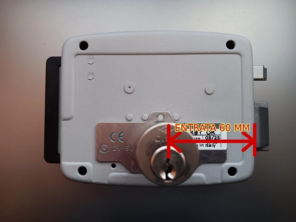 Elettroserratura 11721-60-2-N7 CISA per cancelletti ENTRATA 60 SINISTRA 3 chiavi - Immagine 2 di 4