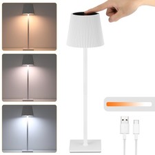 LED Tischleuchte Dimmbar Akku Tischlampe Lampe USB Warmweiß Innen Abnehmbar