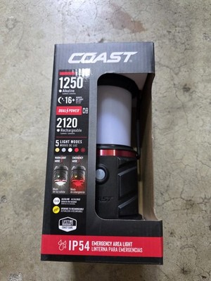 Coast EAL26 1250 Lumens Alkaline Battery Dual Power Camping Lantern Flashlight