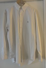 Men  s Ralph Lauren Yarmouth 100 Cotton White Shirt 16 1/2 -35