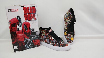 DC Shoes Marvel Deadpool Comic Book Manual Hi Skate Shoes Men's Size 10     TF
