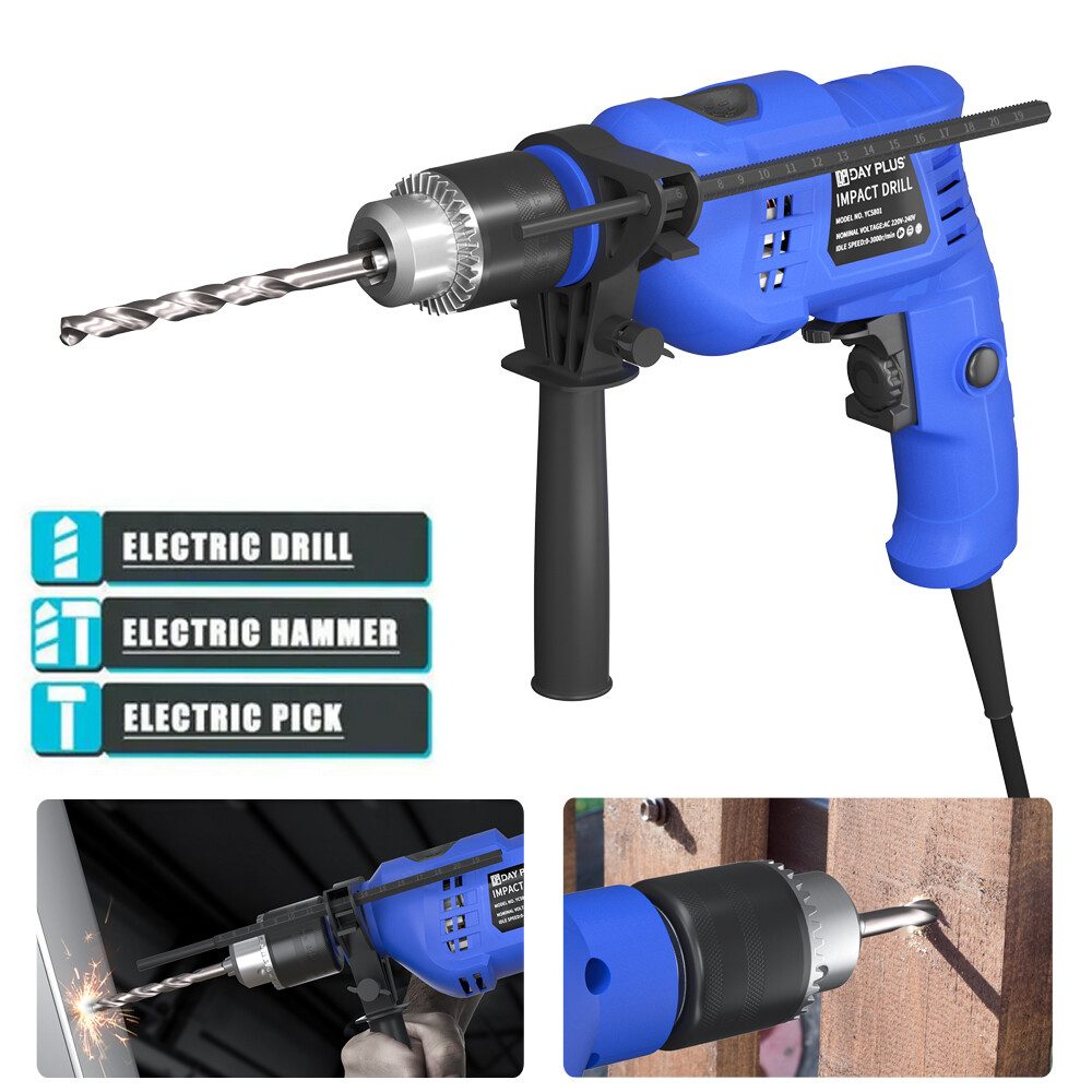 1500W Hammer Drill Heavy Duty Corded Electric Impact Drill with