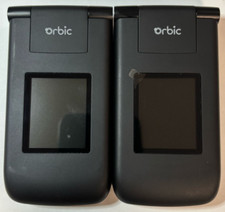 Lot of 2 NO SIMS Orbic Journey V RC2200L Black 4G LTE Unknown Carrier Flip Phone
