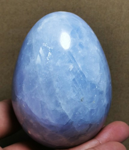 Natural Polished Blue Calcite Crystal Egg Healing Reiki Stone - Picture 10 of 10