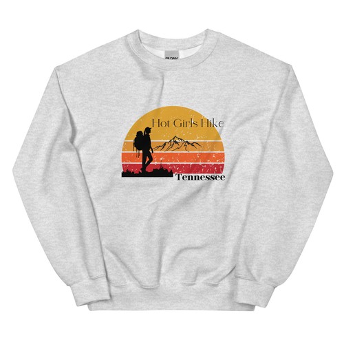 Hot Girls Hike Tennessee Super Soft Unisex Crewneck Sweatshirt - Picture 37 of 38