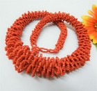 HIGH END *RARE* AMAZINGLY GORGEOUS 24" GRADUATED RED GLASS BEADS NECKLACE!! — photo 2