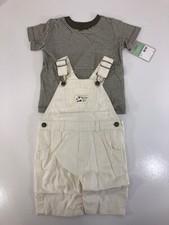Carters Baby Boy Overall T Shirt Set Size 18M Multi Color NWT