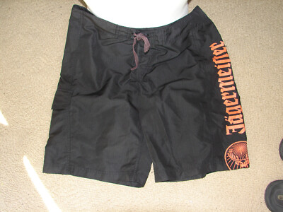 Jagermeister Swim Trunks Suit Men's Black Board Shorts Drawstring