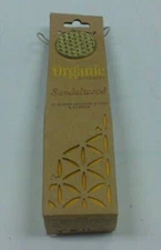 ORGANIC GOODNESS 12 JUMBO INCENSE CONES SANDALWOOD  AND BURNER