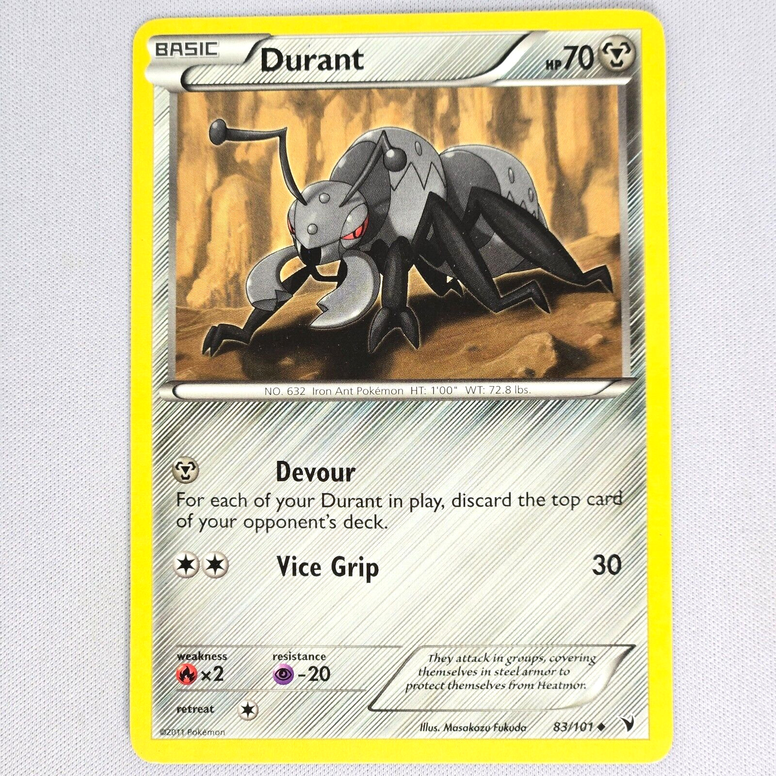 Durant 83/101 Noble Victories Regular Uncommon Pokemon Card TCG English LP