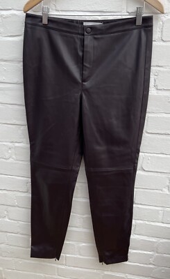 Neu Mango MNG Kunstlederhose Leggings mittelbraun/lila