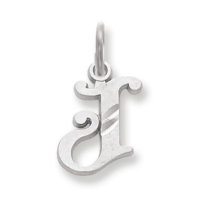 14K White Gold Initial J Charm Pendant MSRP $101 | eBay