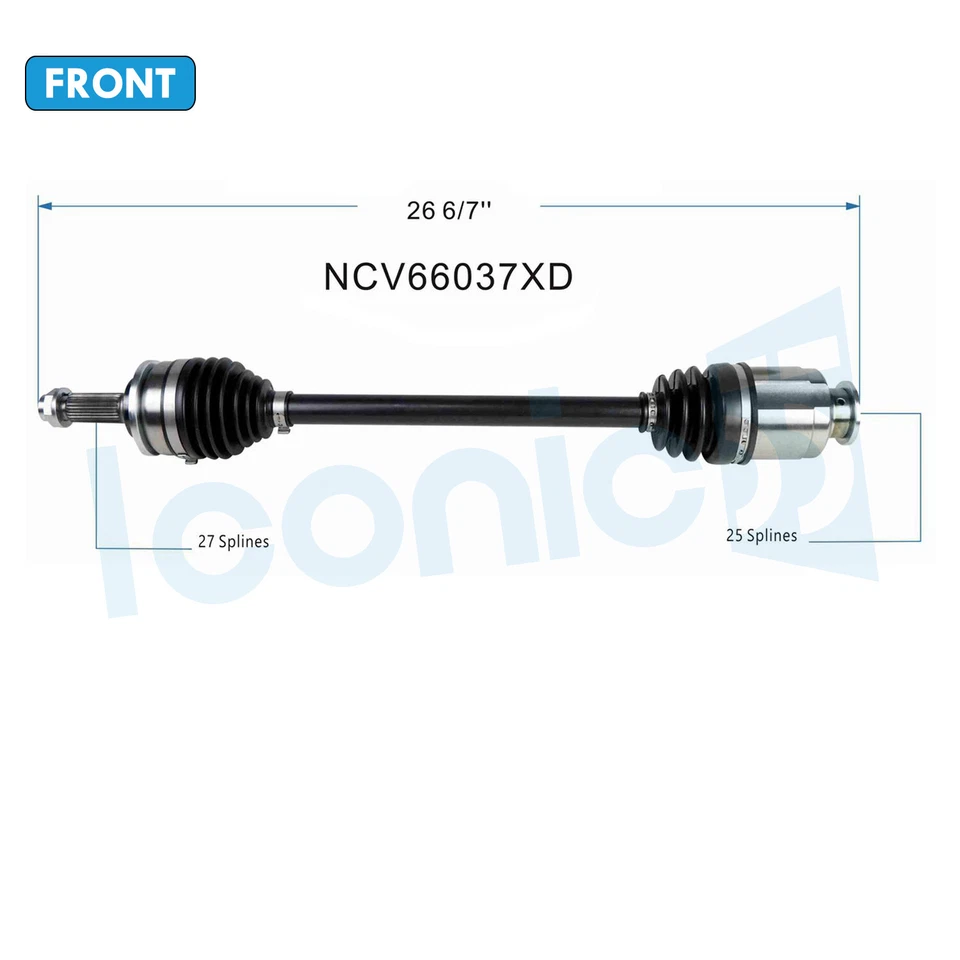 Par de ejes delanteros AWD CV-operación extrema para 1993 1995-2001 Subaru Impreza 2,5 L Foto 2 de 4