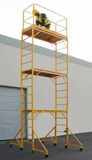 18 Foot Scaffold Tower 1000 lbs capacity And 36" Adjustable Outriggers-OSHA