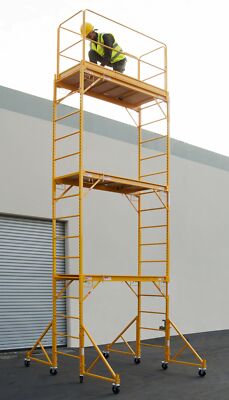 18 Foot Scaffold Tower 1000 lbs capacity And 36'' Adjustable Outriggers-OSHA