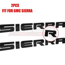 For 2007-2020 Sierra Gloss Black 3D Letter Front Side Door/Tailgate Badge Emblem