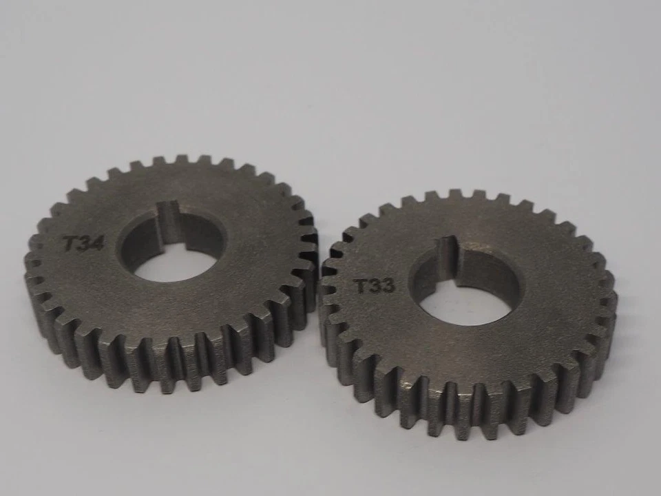 VTM 33T and 34T gear set for cutting metric and Ba thread for all Myford series