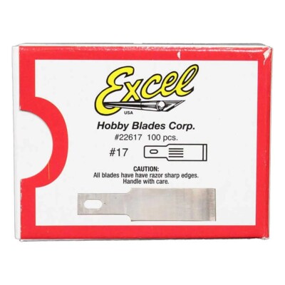 Excel Blades 22617 - #17 Small Chisel Replacement Blade, 3/8'', Pack of 100