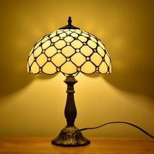 Tiffany Style Lamp Retro Handmade Lamps Stained Glass Table Lamp Accent H 18"