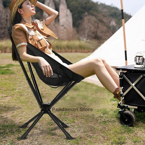 360 Degree Swivel Portable Chair Small Compact Collapsible Folding Chair - Bild 13 von 17